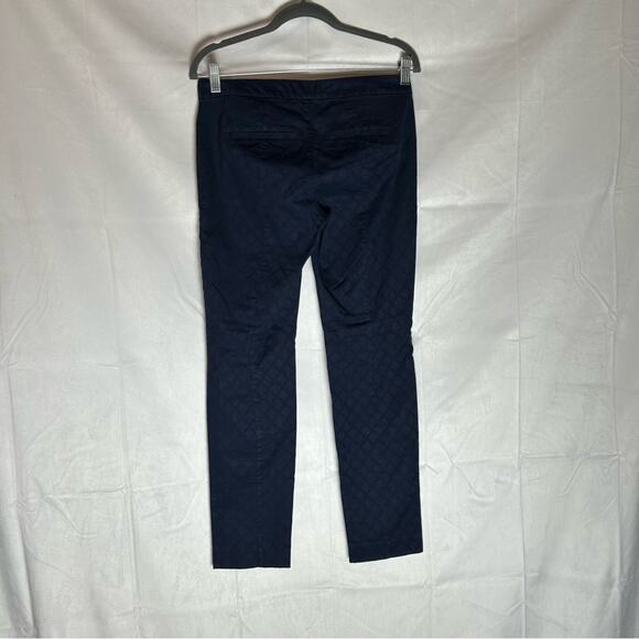 Lilly Pulitzer Navy Textured Ankle Length Slim Fit Pants Size 2 - Picture 2 of 5